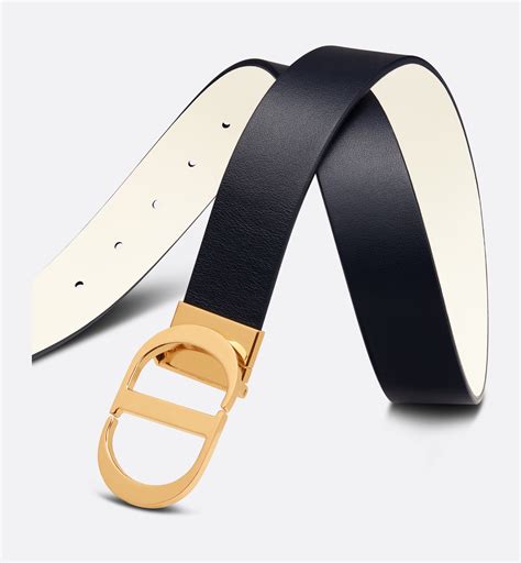 30 Montaigne Reversible Belt Black and Latte Smooth Calfskin, 